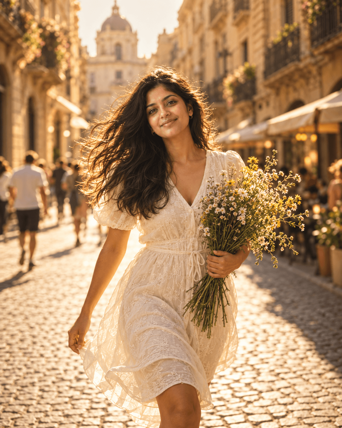 AI result showing Wildflower Travel AI Photo Prompt (Trending)