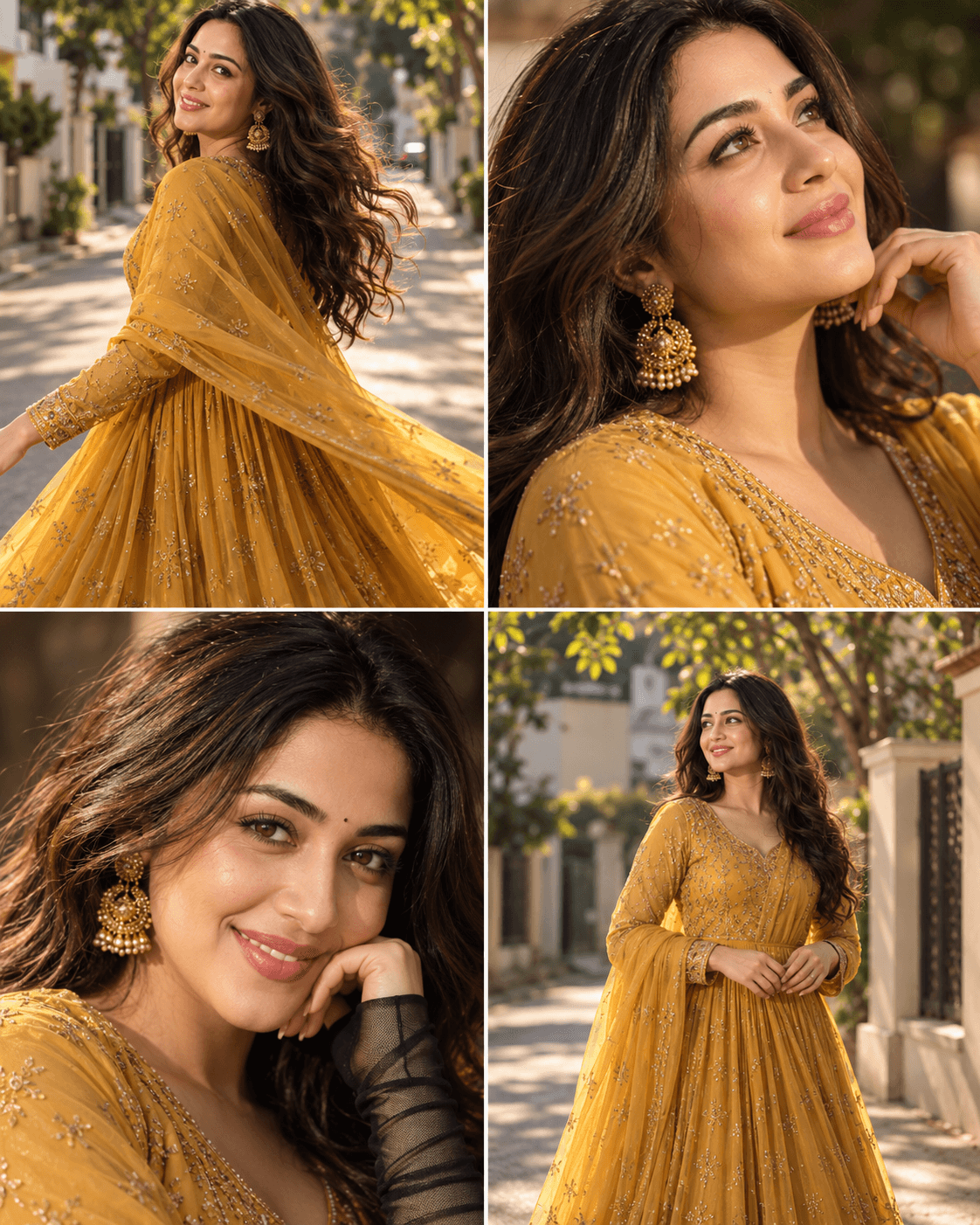 AI result showing Golden Hour Twirl AI Photo Prompt for Girls