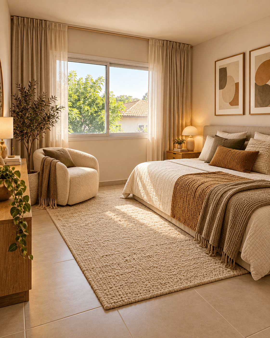 AI result showing Cozy Bedroom Interior Design AI Prompt (Dream Room)