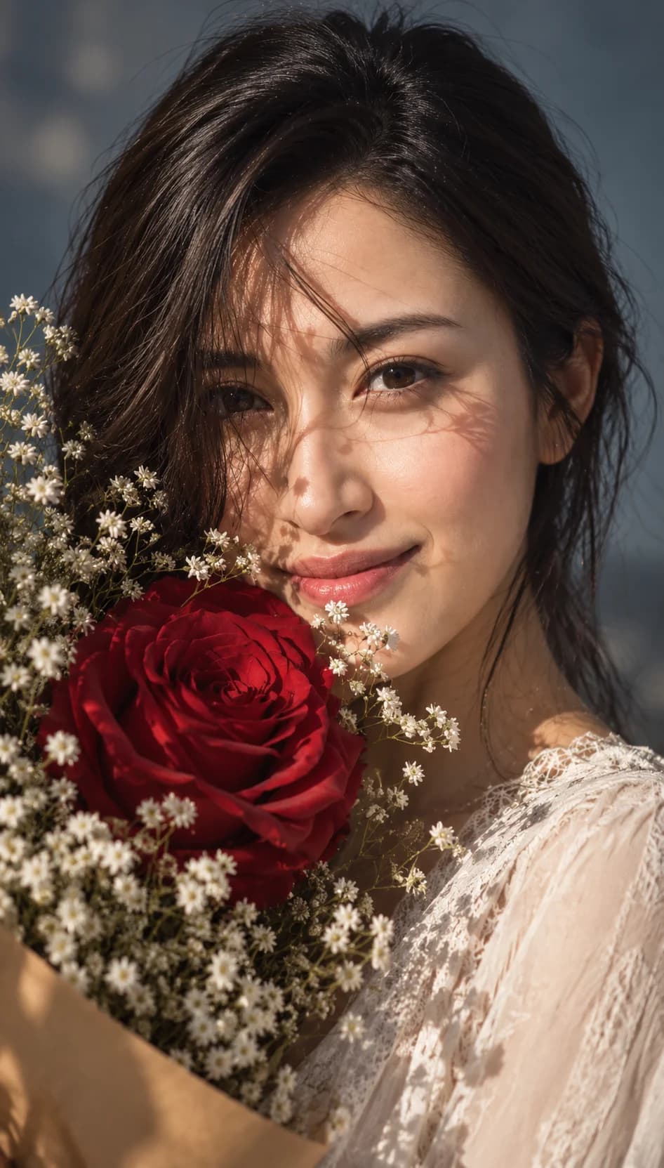 Rose Shadow AI Photo Prompt (Close-Up) AI photo result