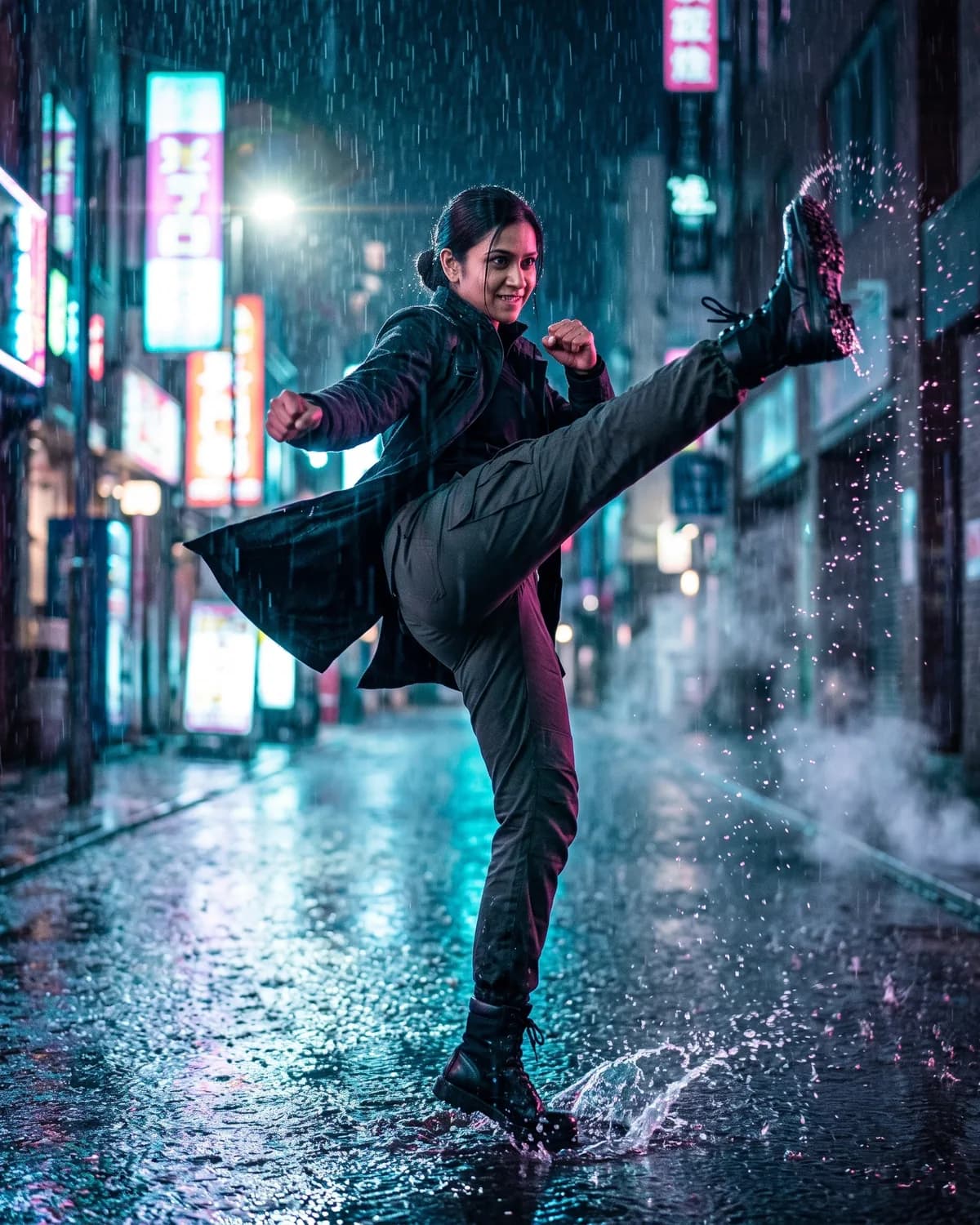 AI result showing Woman Fighting in Tokyo