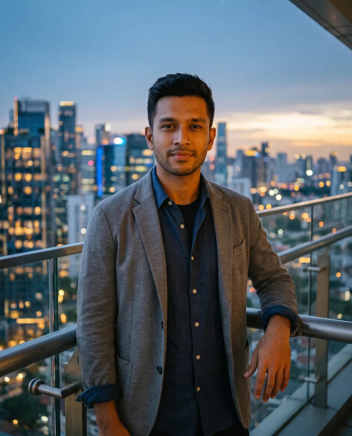 AI edit created with Dubai Skyline Balcony Lifestyle AI Photo Prompt.