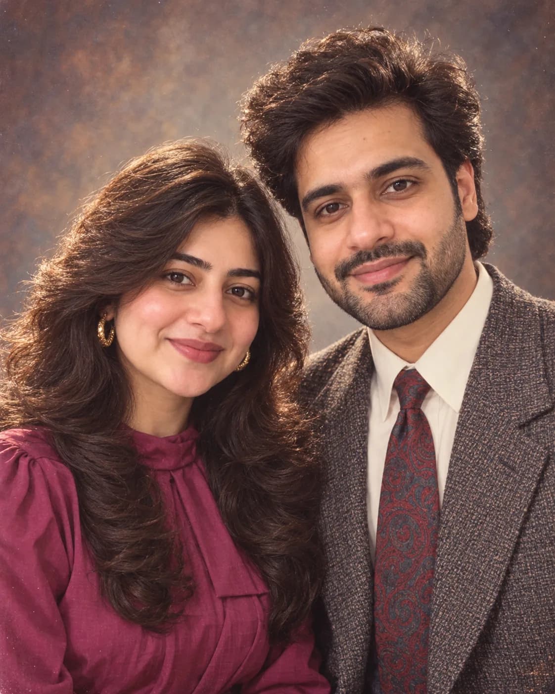 1985 Studio Couple AI Photo Prompt for Gemini AI photo result