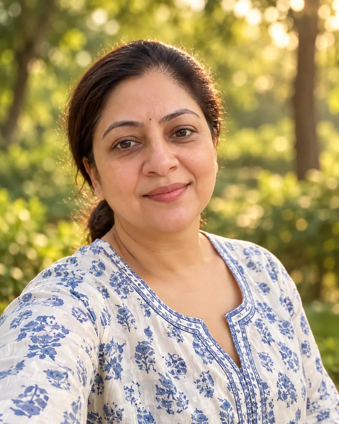 AI result showing Outdoor Natural Light LinkedIn Headshot Prompt (Gemini)