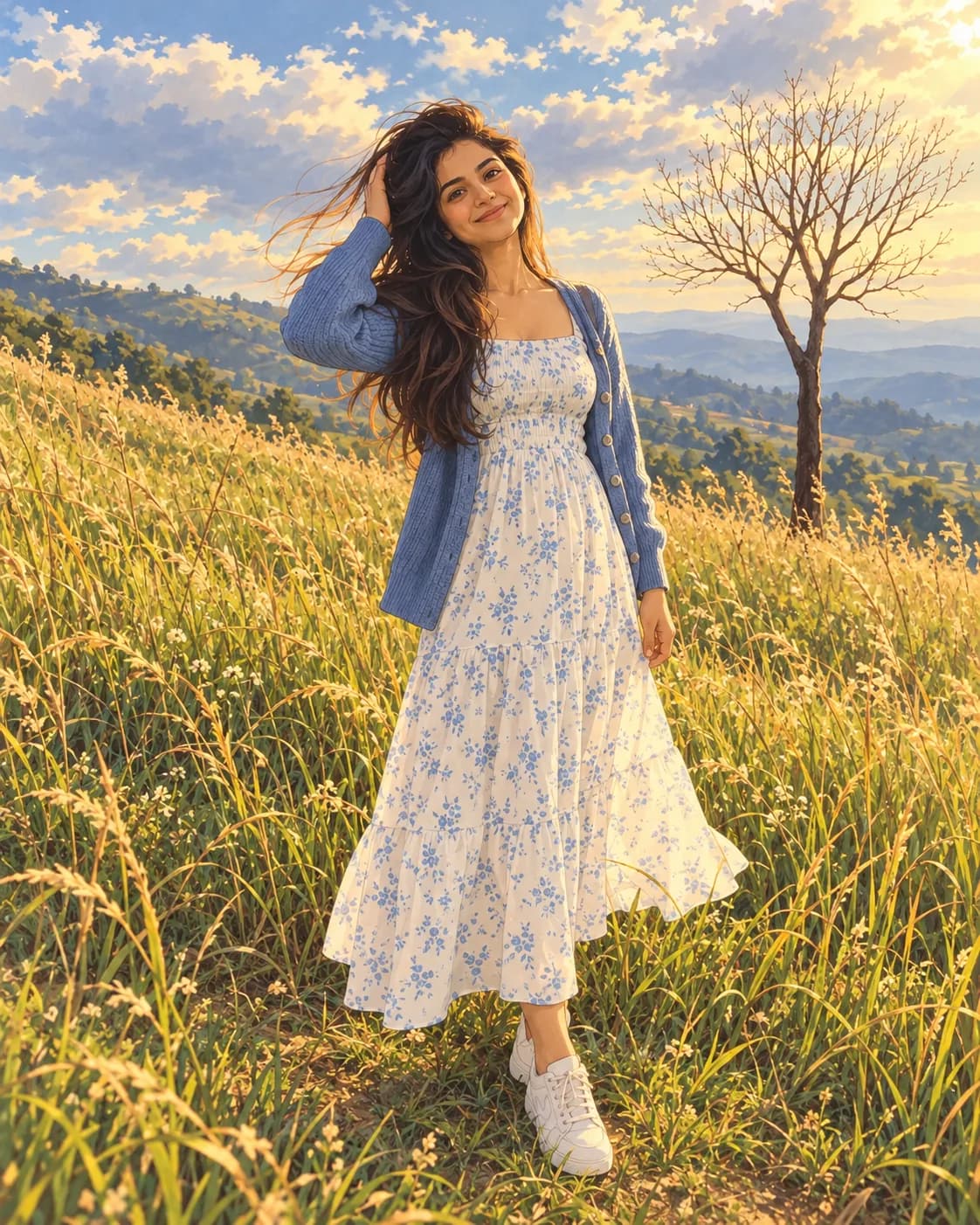 Anime Girl AI Photo Prompt for Gemini (Meadow) AI photo result