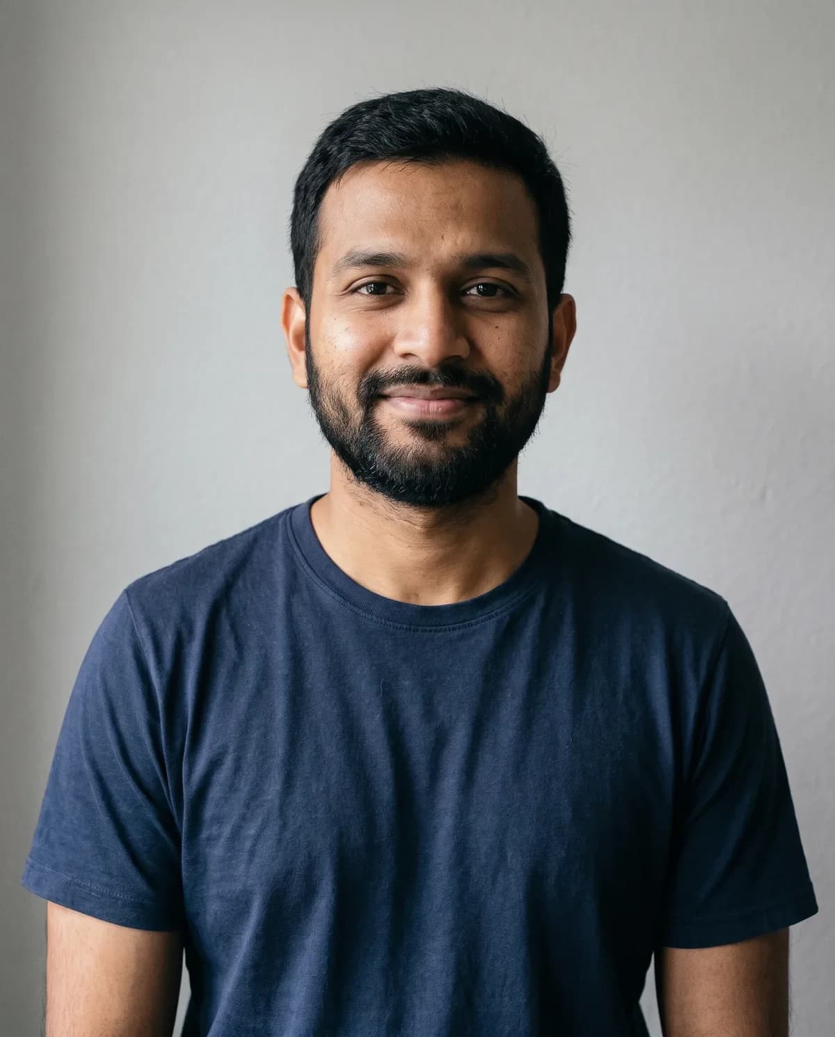 Casual portrait before an ivory dulha sherwani AI edit.