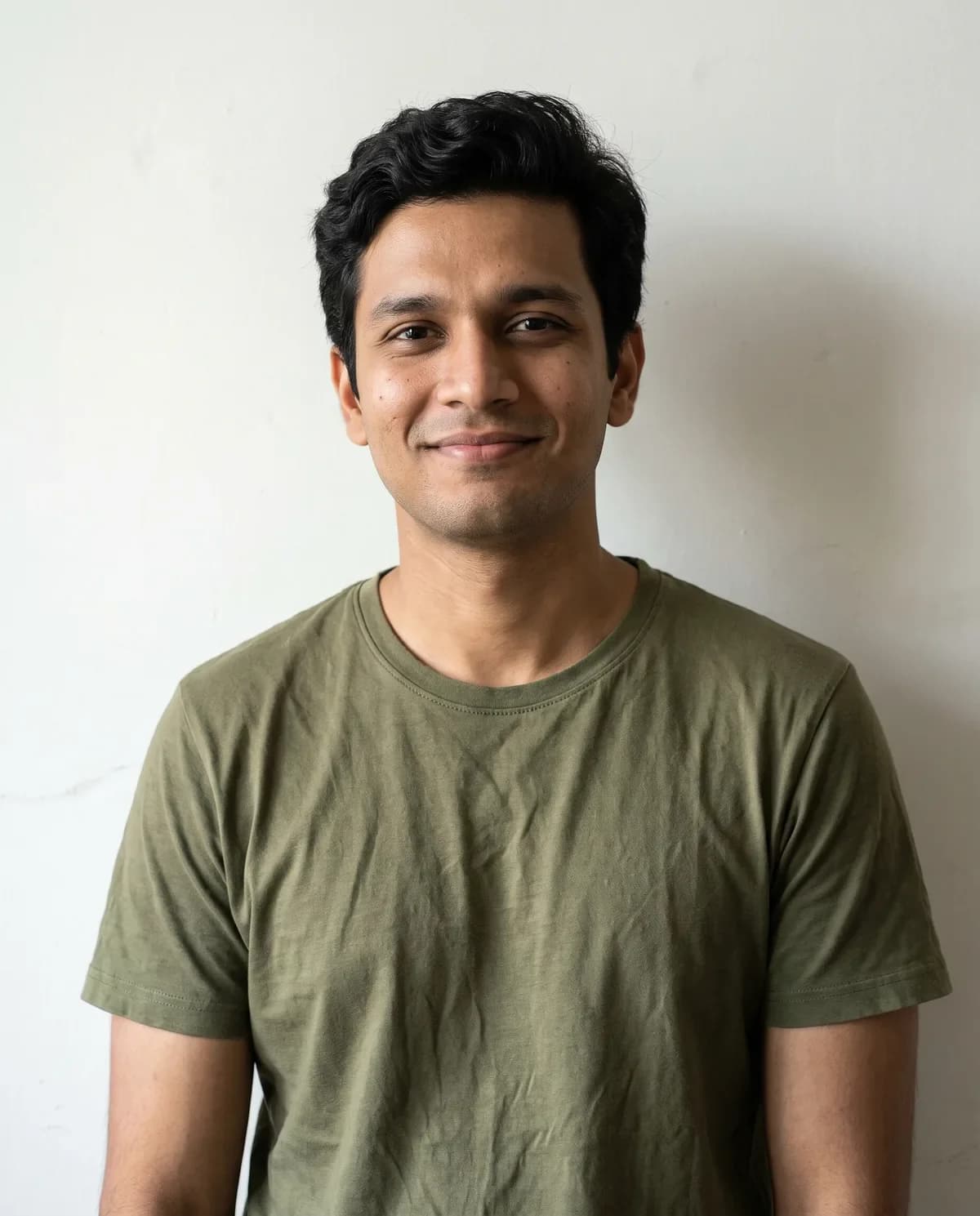 Second source portrait before a dulha dulhan outfit AI edit.