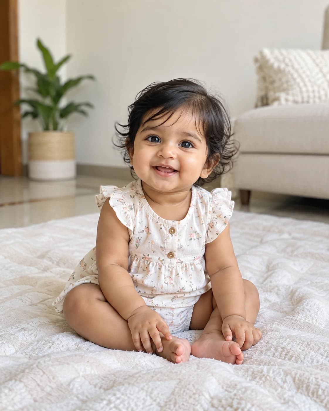 Source photo for Baby's First Diwali AI Photo Prompt (Baby Boy & Girl)
